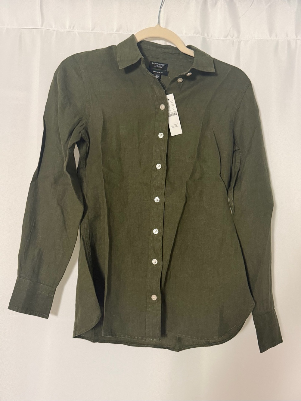 J.Crew Baird McNutt Irish Linen for J.Crew Wren Slim Fit Button-Up Shirt 0 NWT